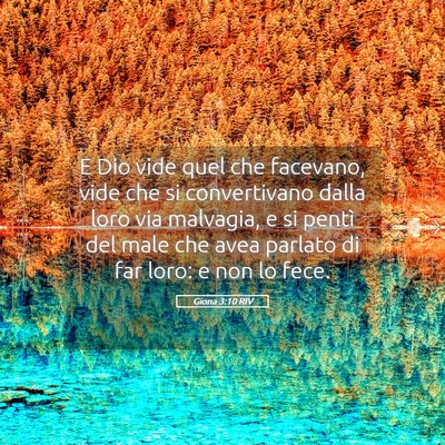 Picture 05 - Giona 3:10 RIV - E Dio vide quel che facevano, vide che si - Bible Verse Picture