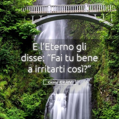 Picture 05 - Giona 4:4 RIV - E l’Eterno gli disse: “Fai tu bene a - Bible Verse Picture