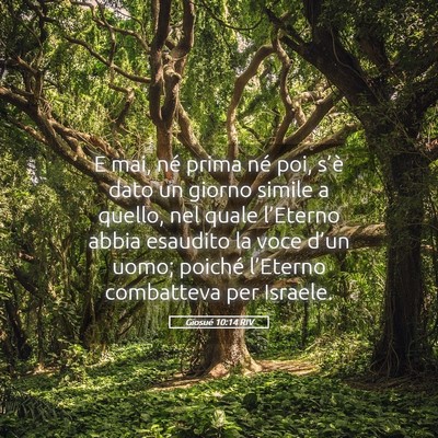 Picture 05 - Giosué 10:14 RIV - E mai, né prima né poi, s’è dato un giorno - Bible Verse Picture