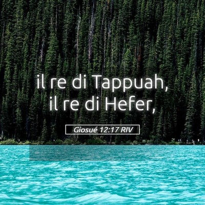 Picture 05 - Giosué 12:17 RIV - il re di Tappuah, il re di - Bible Verse Picture