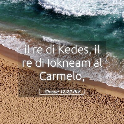 Picture 05 - Giosué 12:22 RIV - il re di Kedes, il re di Iokneam al - Bible Verse Picture