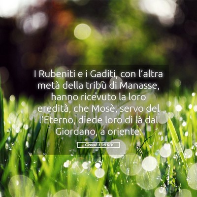 Picture 05 - Giosué 13:8 RIV - I Rubeniti e i Gaditi, con l’altra metà della - Bible Verse Picture
