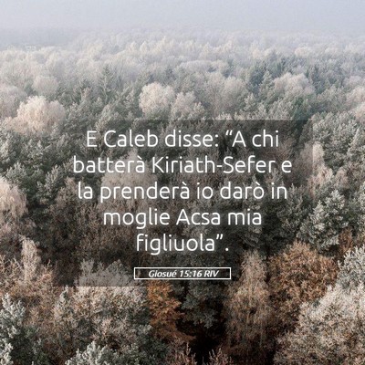 Picture 05 - Giosué 15:16 RIV - E Caleb disse: “A chi batterà Kiriath-Sefer e - Bible Verse Picture