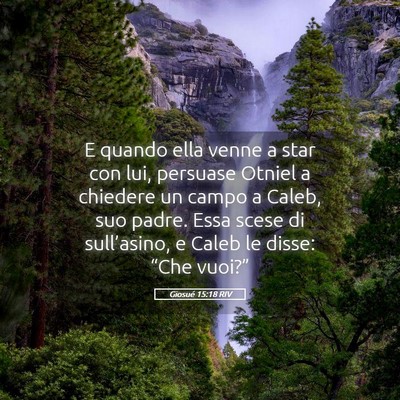 Picture 05 - Giosué 15:18 RIV - E quando ella venne a star con lui, persuase - Bible Verse Picture