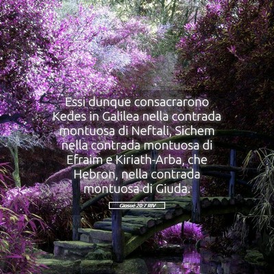Picture 05 - Giosué 20:7 RIV - Essi dunque consacrarono Kedes in Galilea nella - Bible Verse Picture