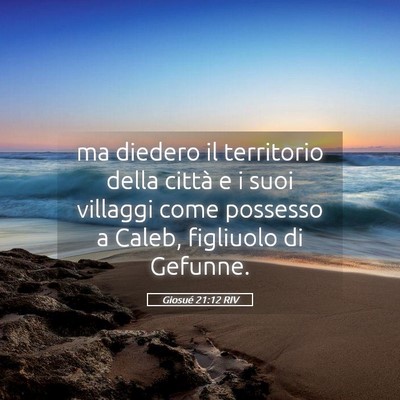 Picture 05 - Giosué 21:12 RIV - ma diedero il territorio della città e i suoi - Bible Verse Picture