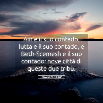 Picture 05 - Giosué 21:16 RIV - Ain e il suo contado, Iutta e il suo contado, e - Bible Verse Picture