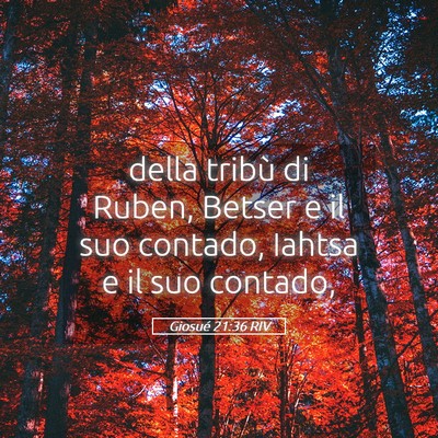 Picture 05 - Giosué 21:36 RIV - della tribù di Ruben, Betser e il suo contado, - Bible Verse Picture