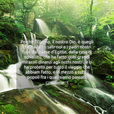 Picture 05 - Giosué 24:17 RIV - Poiché l’Eterno, il nostro Dio, è quegli che - Bible Verse Picture