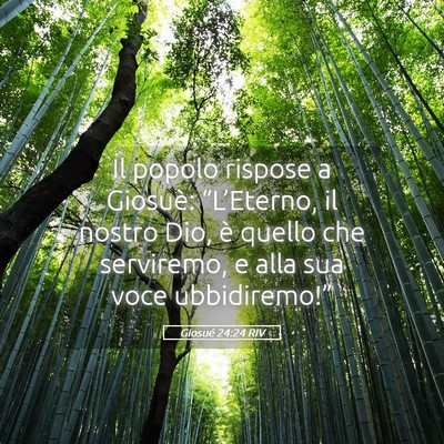 Picture 05 - Giosué 24:24 RIV - Il popolo rispose a Giosuè: “L’Eterno, il - Bible Verse Picture
