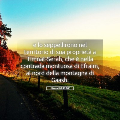 Picture 05 - Giosué 24:30 RIV - e lo seppellirono nel territorio di sua - Bible Verse Picture
