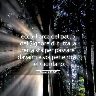 Picture 05 - Giosué 3:11 RIV - ecco, l’arca del patto del Signore di tutta la - Bible Verse Picture