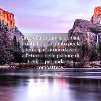 Picture 05 - Giosué 4:13 RIV - Circa quarantamila uomini, pronti di tutto punto - Bible Verse Picture