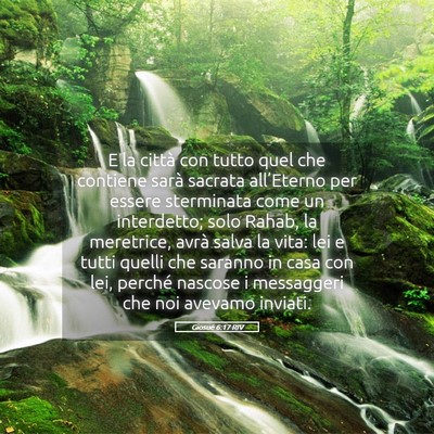 Picture 05 - Giosué 6:17 RIV - E la città con tutto quel che contiene sarà - Bible Verse Picture