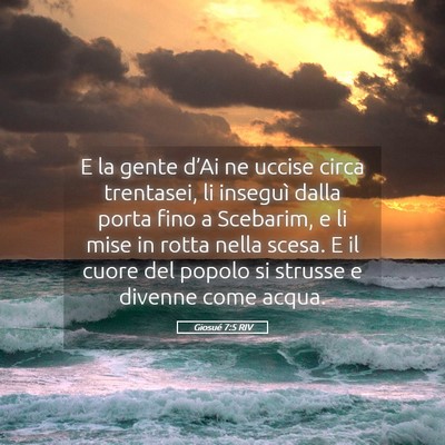 Picture 05 - Giosué 7:5 RIV - E la gente d’Ai ne uccise circa trentasei, li - Bible Verse Picture