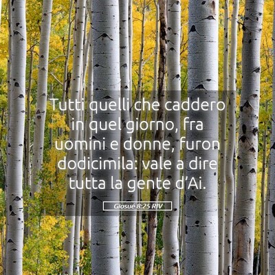 Picture 05 - Giosué 8:25 RIV - Tutti quelli che caddero in quel giorno, fra - Bible Verse Picture