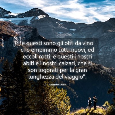 Picture 05 - Giosué 9:13 RIV - e questi sono gli otri da vino che empimmo tutti - Bible Verse Picture