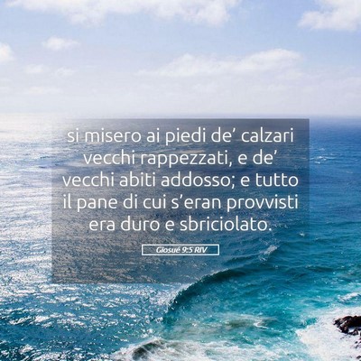 Picture 05 - Giosué 9:5 RIV - si misero ai piedi de’ calzari vecchi - Bible Verse Picture
