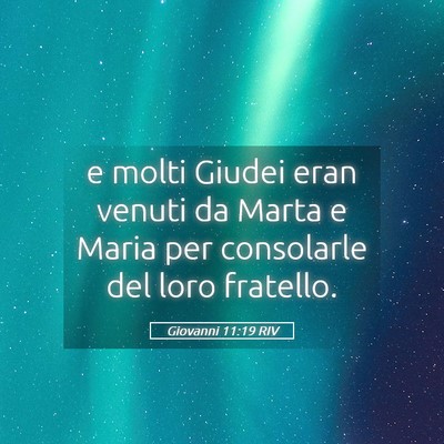 Picture 05 - Giovanni 11:19 RIV - e molti Giudei eran venuti da Marta e Maria per - Bible Verse Picture