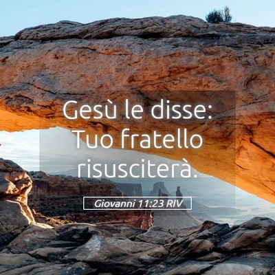 Picture 05 - Giovanni 11:23 RIV - Gesù le disse: Tuo fratello - Bible Verse Picture