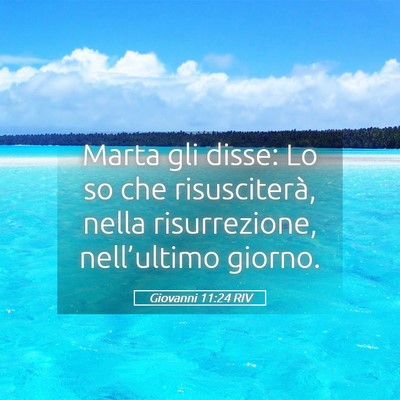 Picture 05 - Giovanni 11:24 RIV - Marta gli disse: Lo so che risusciterà, nella - Bible Verse Picture