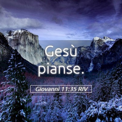 Picture 05 - Giovanni 11:35 RIV - Gesù - Bible Verse Picture