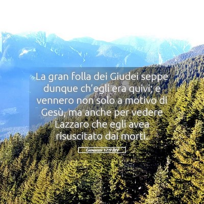 Picture 05 - Giovanni 12:9 RIV - La gran folla dei Giudei seppe dunque ch’egli - Bible Verse Picture