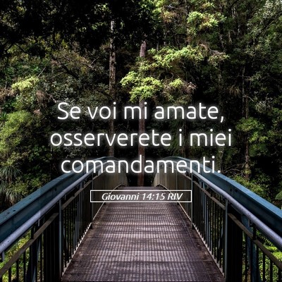 Picture 05 - Giovanni 14:15 RIV - Se voi mi amate, osserverete i miei - Bible Verse Picture