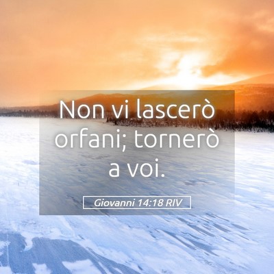 Picture 05 - Giovanni 14:18 RIV - Non vi lascerò orfani; tornerò a - Bible Verse Picture