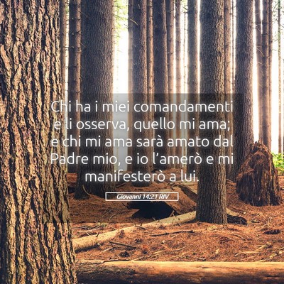 Picture 05 - Giovanni 14:21 RIV - Chi ha i miei comandamenti e li osserva, quello - Bible Verse Picture