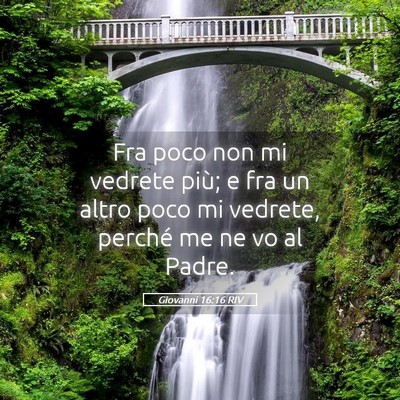 Picture 05 - Giovanni 16:16 RIV - Fra poco non mi vedrete più; e fra un altro poco - Bible Verse Picture