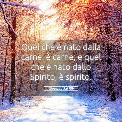 Picture 05 - Giovanni 3:6 RIV - Quel che è nato dalla carne, è carne; e quel - Bible Verse Picture