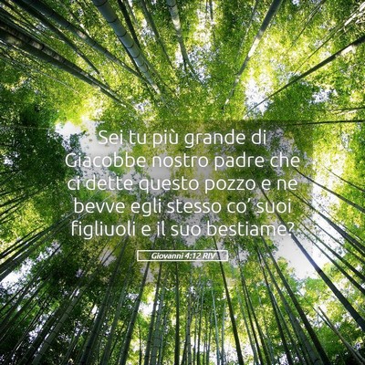 Picture 05 - Giovanni 4:12 RIV - Sei tu più grande di Giacobbe nostro padre che - Bible Verse Picture
