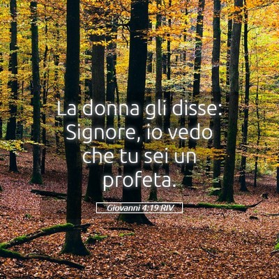Picture 05 - Giovanni 4:19 RIV - La donna gli disse: Signore, io vedo che tu sei - Bible Verse Picture