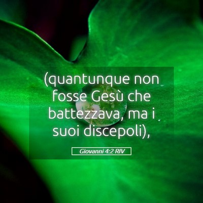 Picture 05 - Giovanni 4:2 RIV - (quantunque non fosse Gesù che battezzava, ma i - Bible Verse Picture