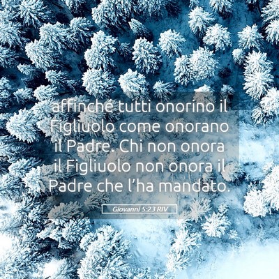 Picture 05 - Giovanni 5:23 RIV - affinché tutti onorino il Figliuolo come onorano - Bible Verse Picture