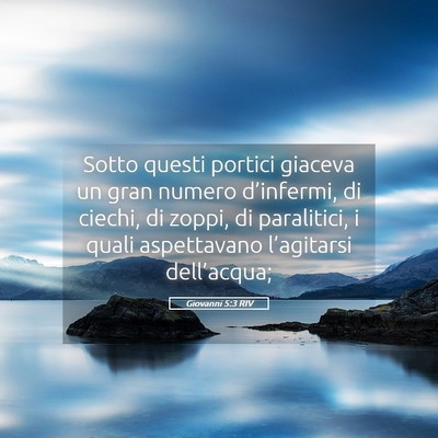 Picture 05 - Giovanni 5:3 RIV - Sotto questi portici giaceva un gran numero - Bible Verse Picture
