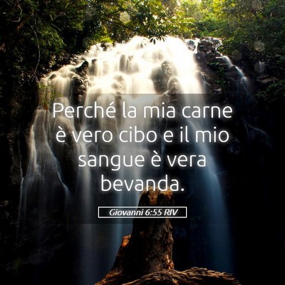 Picture 05 - Giovanni 6:55 RIV - Perché la mia carne è vero cibo e il mio sangue - Bible Verse Picture