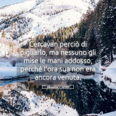 Picture 05 - Giovanni 7:30 RIV - Cercavan perciò di pigliarlo, ma nessuno gli - Bible Verse Picture