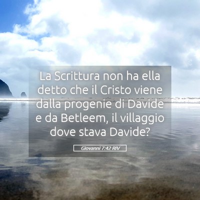 Picture 05 - Giovanni 7:42 RIV - La Scrittura non ha ella detto che il Cristo - Bible Verse Picture
