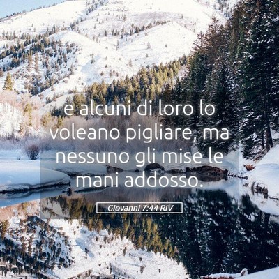 Picture 05 - Giovanni 7:44 RIV - e alcuni di loro lo voleano pigliare, ma nessuno - Bible Verse Picture