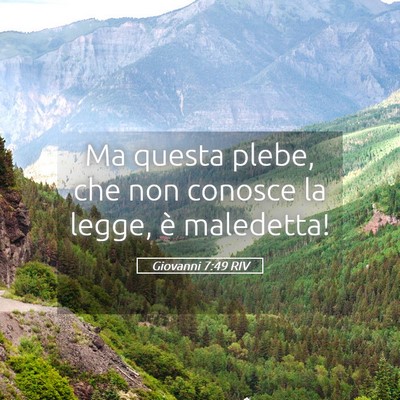 Picture 05 - Giovanni 7:49 RIV - Ma questa plebe, che non conosce la legge, è - Bible Verse Picture