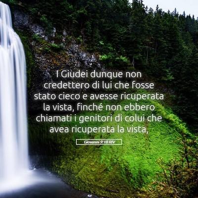 Picture 05 - Giovanni 9:18 RIV - I Giudei dunque non credettero di lui che fosse - Bible Verse Picture