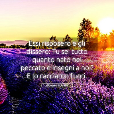 Picture 05 - Giovanni 9:34 RIV - Essi risposero e gli dissero: Tu sei tutto quanto - Bible Verse Picture