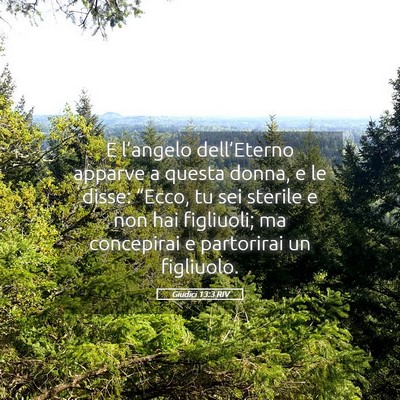 Picture 05 - Giudici 13:3 RIV - E l’angelo dell’Eterno apparve a questa - Bible Verse Picture