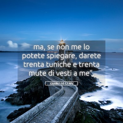 Picture 05 - Giudici 14:13 RIV - ma, se non me lo potete spiegare, darete trenta - Bible Verse Picture