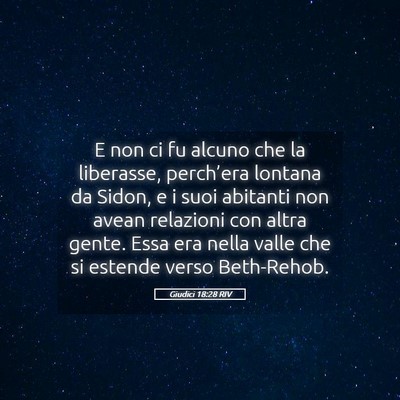 Picture 05 - Giudici 18:28 RIV - E non ci fu alcuno che la liberasse, perch’era - Bible Verse Picture