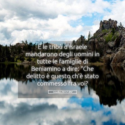 Picture 05 - Giudici 20:12 RIV - E le tribù d’Israele mandarono degli uomini in - Bible Verse Picture