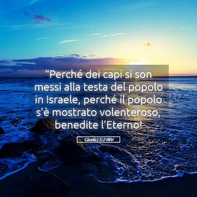 Picture 05 - Giudici 5:2 RIV - “Perché dei capi si son messi alla testa del - Bible Verse Picture