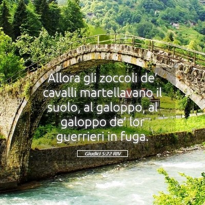 Picture 05 - Giudici 5:22 RIV - Allora gli zoccoli de’ cavalli martellavano il - Bible Verse Picture